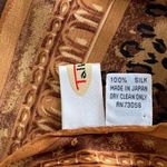 Talbots silk square scarf Top Wrap cheetah leopard crown Photo 4
