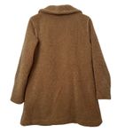 Susan Graver  Camel Sherpa Teddy‎ Coat Button Front Jacket Small Shacket Photo 6