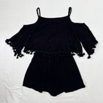 Charlotte Russe Black Pom Pom Romper Photo 2