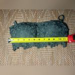 Aerie Women's Dark Green Floral Lace Bandeau Bralette, Size S Photo 6