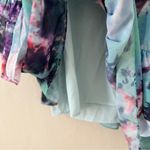 Lovers + Friends NWT Cala Asymmetric Floral Mini Dress Blue XXS (Oversized) Photo 3