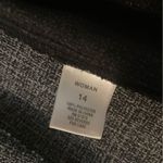 Dress Barn Black White Tweed Cropped Jacket Size 14 Rosette Collar Photo 4