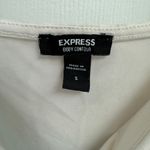 EXPRESS  White Abstract Body Contour Bodysuit Straight Neck Spaghetti Strap Small Photo 2