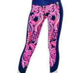 Lilly Pulitzer Luxletic Weekender Mid Rise Leggings in Low Tide Navy Size Large Photo 0