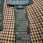 Ralph Lauren Lauren  Thoroughbred Print Pants Equestrian Tan Multi Vintage NWT 16 Photo 2