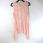 H by Halston Halston Striped Scoop-Neck Handkerchief Hem Tank Top Tunic Pink Size S Photo 1
