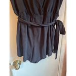 SheIn  Curve Black Ribbed Wrap Romper With Tie Waist 1XL Photo 3