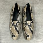 Marc Fisher  • Enaba 2 leather snakeskin point square toe loafer flats Photo 2