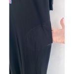 Patio Casuals Boho Patio Dress Small Black Embroidered Stretch Jersey Dress Midi Photo 5