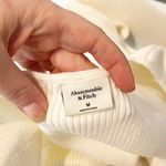 Abercrombie & Fitch Abercrombie Sweetheart Long Sleeve Ribbed Sweater Bodysuit White Medium Photo 2
