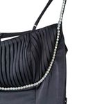 ASTR NWT  The Label‎ Mina Satin Rhinestone Trim Mini Dress in Black, Size Small Photo 5