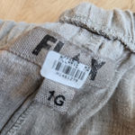 Flax  Linen Crop Pull on Pants Size 1X Lagenlook Boho pants Photo 3