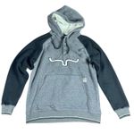 Kimes Ranch Womens Hoodie Sz M Gray Black Pullover Sweatshirt Western Logo Rodeo Size M Photo 0