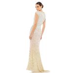 Mac Duggal 5489 Cap Sleeve Sequined High Slit Maxi Gown- NWT Photo 1