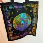 Horoscope Celestial Tote Shopping Bag Black and Multi Color Photo 3