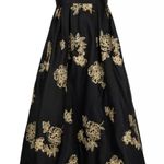 Notte Strapless Black And Gold Formal Dress Photo 3