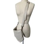 CALMA 1600 Leather Pebbled White Crossbody Bag – Minimalist Soft Leather Photo 1