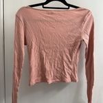 Forever 21 H&M Pink Long Sleeve Wrap illusion Blouse size large Photo 1