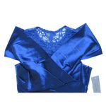 NWT Rickie Freeman for Teri Jon Royal Blue Ruched Off Shoulder Lace Neck Dress 4 Photo 3