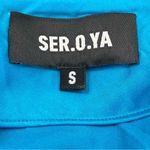 SER.O.YA Penina Silk‎ Midi Skirt Size SMALL in Turquoise Blue Photo 8