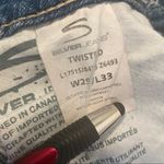 Silver Jeans Twisted Blue Jeans Bootcut Low Rise Med Wash Distressed Size 29 Photo 3