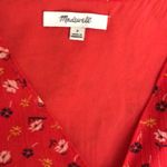 Madewell  Red Tiered-Sleeve Peplum Top Photo 5