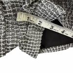 EXPRESS Tweed Shorts Women 6 Silver Metallic Black Pockets Cuffed Lined Party Photo 7