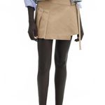 Mango Cotton Wrap Buckle Asymmetric Pleated Mini Skirt Beige NWT FLAW 4 Photo 4