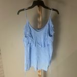 Gianni Bini Light Blue Ruffle Camisole Top Size Large Photo 3