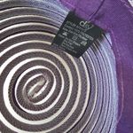 D & Y Purple Wide Brim Sheer Striped Purple Round Sun Hat Photo 3