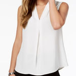 Nine West  White Sleeveless V Neck Tank Top Blouse Size Large Photo 0