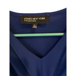 Jones New York Women's Blue Long Sleeve Midi Dress Size L V-Neck Casual/Formal Photo 6