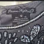 Pisarro Nights Black and Silver Long Sleeve Dress Size 12 Photo 5