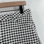 Forever 21 Skirt Size Medium Gingham Cotton Stretch Denim Jean B&W Mini Raw Hem Photo 6
