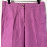 J. Jill Love Linen Easy Wide Leg Crop Pant in Wild Orchid Purple Pink Size Small Photo 3