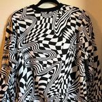 Wild Fable Black White Checkered Pullover Sweater Photo 1