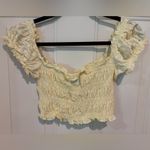 Princess Polly  cropped Elmera top yellow embroidery size 4 Photo 1