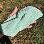 New Knitted Twisted Headband Ear Warmer Green Mint Chenille Handmade Handcrafted Photo 2