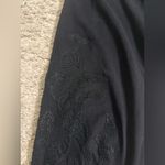 EXPRESS Classic Black Cotton Full Length Leggings with Beading Design - size L Photo 5