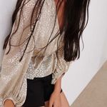 Ba&sh NEW  Caitlin Lady Top Gold Blouse M Photo 1