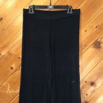 Minnie Rose  cotton blend wide leg flare black pants Photo 4