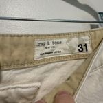 Rag and Bone Alissa High-Waisted Cropped Barrel-Leg Jeans in Ecru Size 31 Photo 3