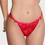 Victoria's Secret Victoria Secret Bikini Bottom Large Red Knotted High Leg Swimwear Photo 0