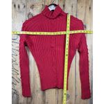 Willi Smith Ribbed Knit Turtleneck Sweater Braided Detail Long Sleeve Pullover Photo 6