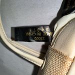 Etienne Aigner Shoulder Bag Cream Tan Jute Vinyl Crossbody Bag Vintage Photo 9