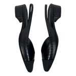 Veronica Beard Cecile Leather Cap Toe Slingback Pumps Black Size 8M Photo 7