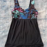 Lululemon  Black Petal Pop Floral Multi Tame Me Athletic Tank Top Size 6 Photo 0