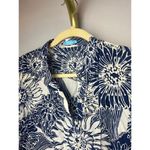 J. McLaughlin  Blue and White Daisy Cotton Popover Tunic Top Sz. S Photo 8