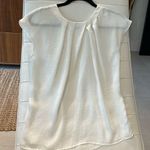 Women size small loose fit white top elegant dressy material Photo 0