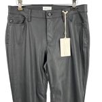 KanCan Petite Faux Leather Bootcut Pants Size 9/28 Black Mid Rise Y2K Style New Photo 1